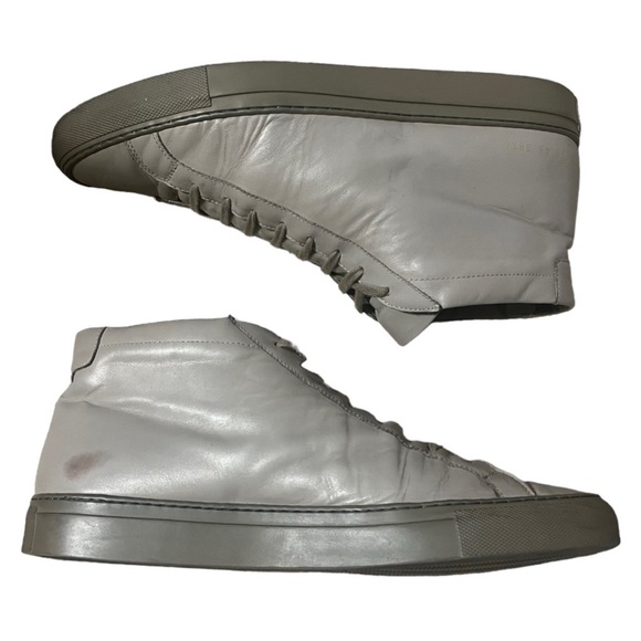 Common Projects Achilles High Top Sneaker In Grey Leather Size 10 (43) - Picture 2 of 6